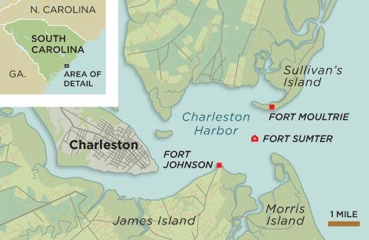 Later in 1861, a spark leading to war occurred at Fort Sumter, a federal outpost in Charleston, South Carolina.