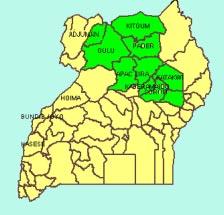 Okware Samuel, Bwire Godfrey, Ogwang Ogwal Peter Below is a map of Uganda showing the districts with recent IDPs.