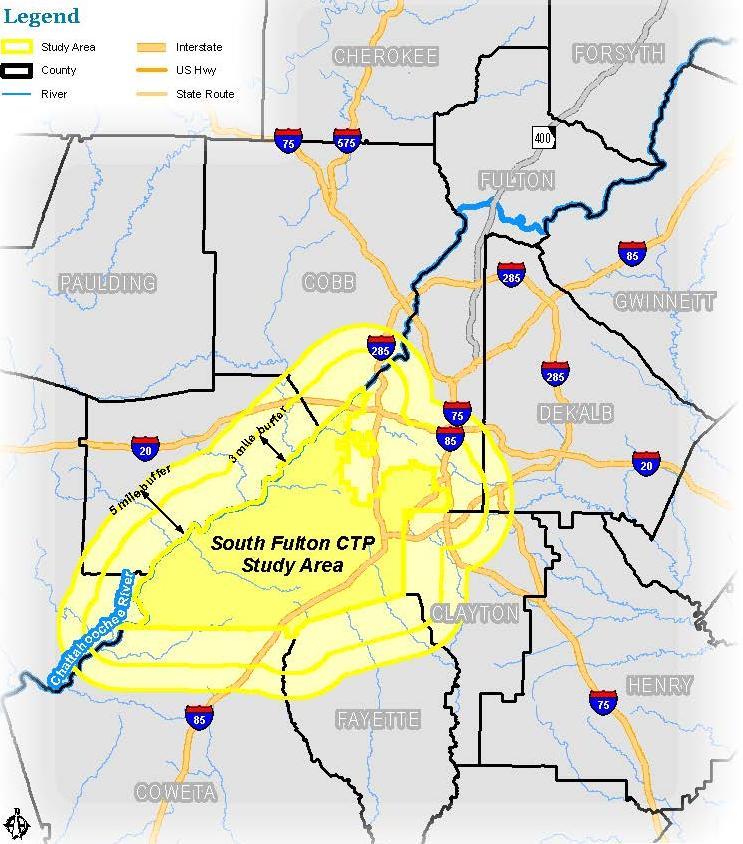 Project Study Area Unincorporated Fulton County Chattahoochee