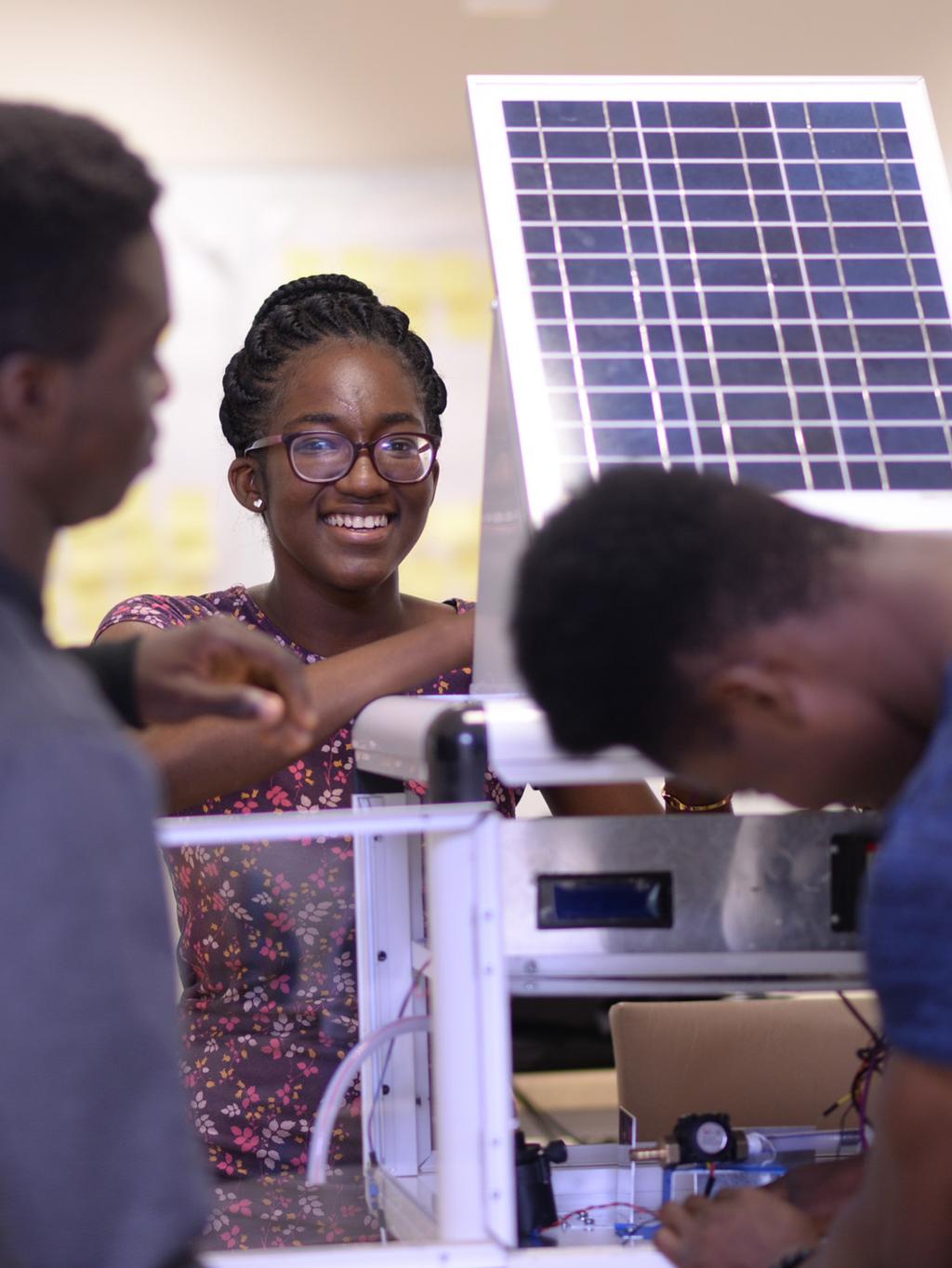 ASHESI PREPARES STUDENTS TO CREATE PROGRESS IN AFRICA Since 2002, Ashesi has offered young Africans a high-quality, 4-year education on their home continent that fosters ethics, innovation, and