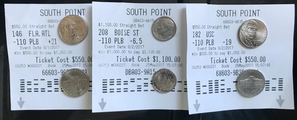 2017 Week 1 College Football Lines at South Point Week 1 College Football lines are now available at some local Vegas and off-shore books as the off-season betting calendar continues to get moved up