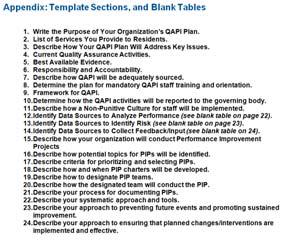 27 CMS Guide for Developing a QAPI Plan I. QAPI Goals II. Scope III.