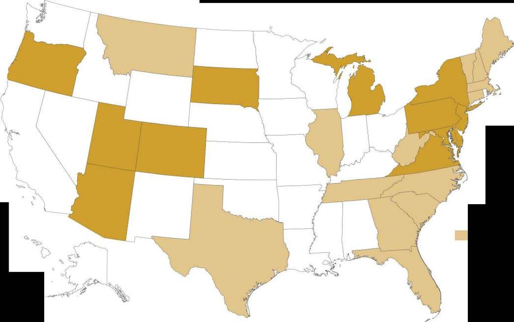 Physical Medicine and Rehabilitation Certified Physical Medicine and Rehabilitation Physician Assistants per 100,000 Population District of Columbia is above the U.S. rate,o L Below U.S. rate Equal to U.