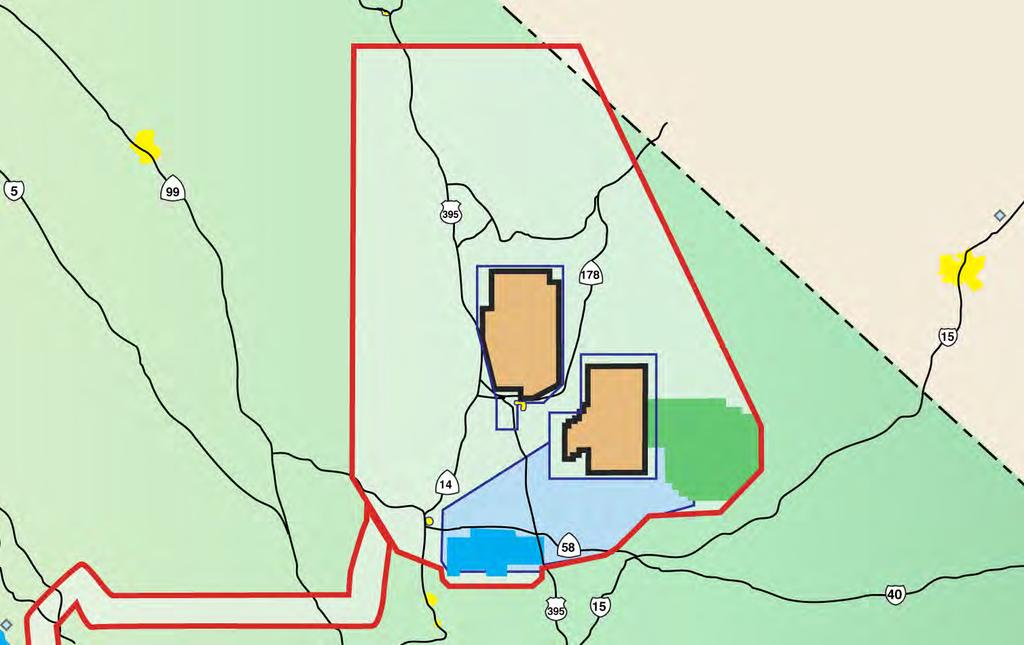 China Lake Land Ranges Bishop 69 miles 153 miles N Fresno 165 miles R-2508 Airspace 20,000 sq mi Land Ranges 1,777 sq mi Nellis AFB NAS Lemoore Bakersfield Armitage Field