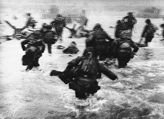 Gold beaches The great invasion force after capturing Omaha Beach.