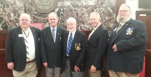 Four members of the Captain John Collins chapter attended Curtis McWaters, Lee Hulsey, Earl Cagle, and Larry Guzy, along with Larry s wife, Karin.