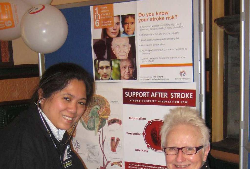 Stroke week September 12-16 at Royal Prince Alfred Hospital As part of the awareness campaign for stroke nurses from the