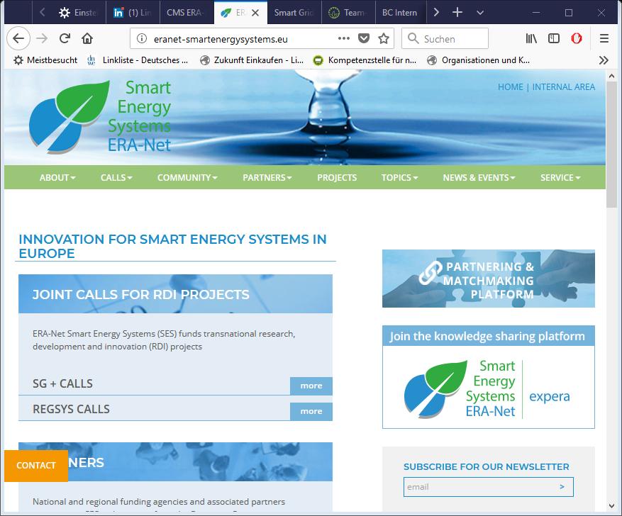 ERA-Net SES - Contact the Initiative Office ERA-Net Smart Energy Systems office@eranet-smartenergysystems.eu Call Management callmanagement@eranet-smartenergysystems.