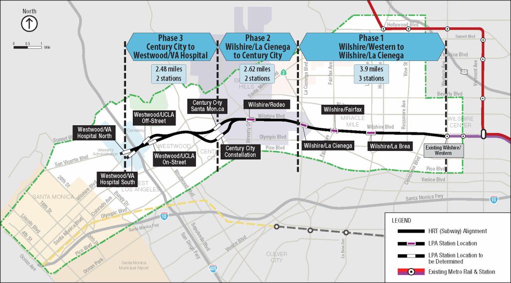 WESTSIDE SUBWAY EXTENSION SEGMENT 2 Project Description The Los Angeles County Metropolitan Transportation Authority (Metro) plans to build a 9- mile extension of the Metro Purple Line subway from