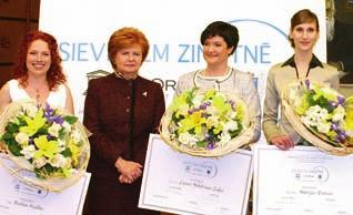 Member, Professor Vaira Vīķe-Freiberga. Laureates of 2011 (from the left): Mg. Baiba Švalbe, Vaira Vīķe-Freiberga, Dr.med.
