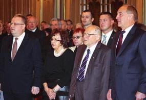 (In the 1st row from the right) President of Latvia Andris Bērziņš, Professor Jānis Stradiņš with his spouse Laima and