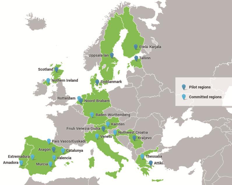 SmartCare Regions The 22 Regions participating in SmartCare are members of one of two different groups: 9 regions will deploy integrated health and social ecare services 13 committed regions