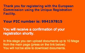 PIC (Participant Identification Code) For all participating organisations in FP7 The organisations that already have signed an FP7 grant agreement have already been assigned a PIC.