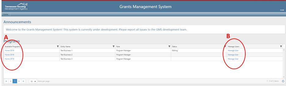 USER GUIDE FOR THDA S GRANTS MANAGEMENT SYSTEM ( GMS ) GETTING STARTED The Grants Management System, or GMS, is THDA s web-based system for entering and submitting grant applications.
