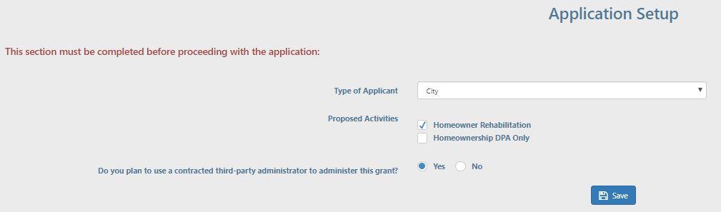 third-party administrator question Click Save B) If applicant is a Non-Profit: Choose the type of Non-Profit