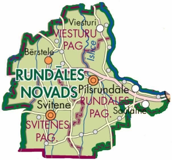Rundale County Source: http://www.rundale.lv/lv/rundales_novads.htm Rundale County borders with Counties of Jelgava, Bauska and the Republic of Lithuania.