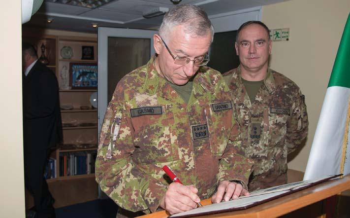 Defence, General Claudio Graziano, at Camp Film City NATO KFOR Headquarters.
