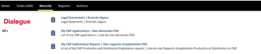 Your Exploitation Report will be under Records, in My CMF