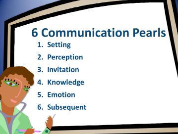 6 Communication Pearls When a resident has a