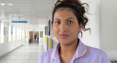 when I left school and my apprenticeship in a nursing home gave me my first taste, explains Sidra.