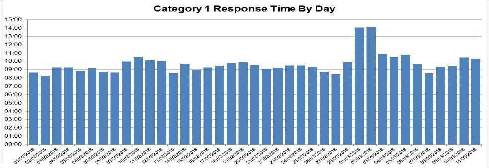 Category Mean Response Time (Mins) Category 9 th Centile Response Time (Mins) Category Mean Response Time (Mins) Category 9 th Centile Response Time (Mins) Category 9 th Centile Response Time (Mins)