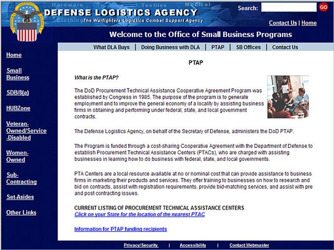 Defense Logistics Agency (DLA) The Alabama PTACs are not for