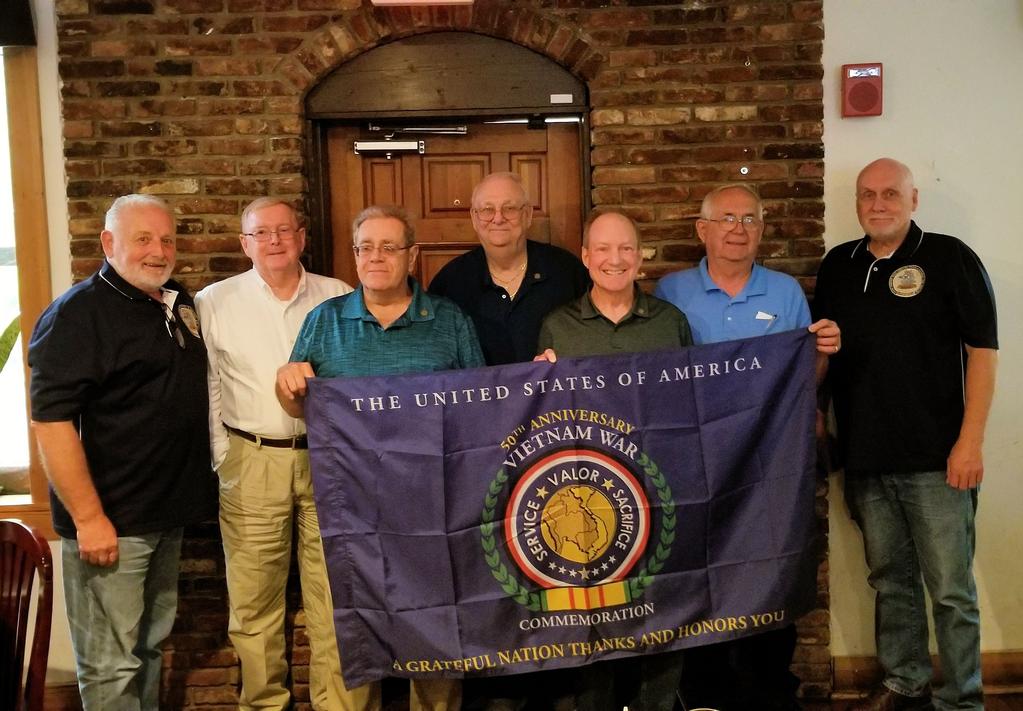 May 10, 2018: The Hideaway restaurant, Odenton, MD, was the setting for a 50th Vietnam War Commemorative lapel pin and EC-47 History Site challenge coin presentation honoring the 6994th Security
