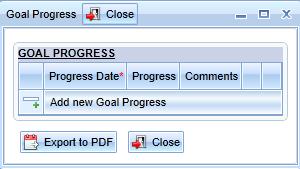 Go to the IFPA tab and click on the tab of the goal that has been achieved or