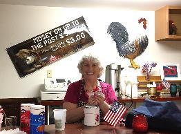 Our town will be ours again, but we will surely miss our visitors. In July our Ladies kept very busy with the 4 th of July activities. Sharon Dillon was our Committee Chair for the 4 th of July booth.
