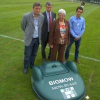 65 mln MowBySat; BigMow, an autonomous mower, moved across a football pitch located at