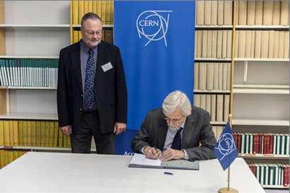 Figure 4: CERN s Director General Rolf-Dieter Heuer signs the Danish MoU UKSG exists to link the knowledge society and encourage the exchange of ideas on scientific communication.