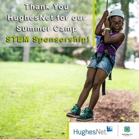 Tennessee 4-H Awarded $10,000 Sponsorship for Summer Camp STEM Experience Tennessee 4-H was awarded a $10,000 sponsorship from HughesNet to implement a "Summer Camp STEM (Science, Technology,