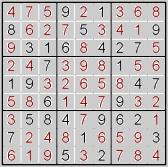 Every Sudoku game begins with a number of squares already filled in, and the difficulty of each game is largely a function of how many squares are filled in.
