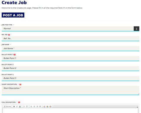 STEP 2 Fill out the form with your job details, making sure to fill out mandatory