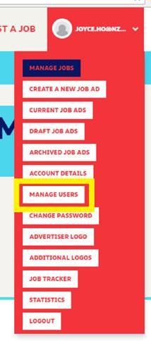 ADDING A NEW USER Want to get more staff on advertising jobs?