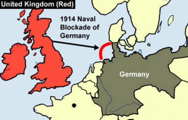 The Blockade of Germany Began in 1914 and ended 1919 Allied naval blockade of Northwest Germany Cut