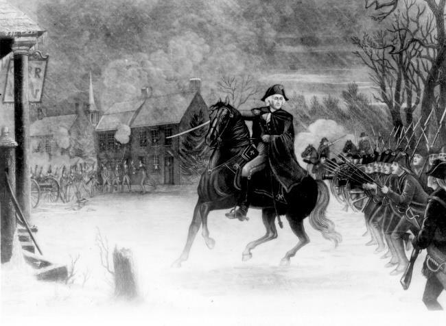 over Colonel Rahl s Hessian troops after crossing the frozen Delaware River; the