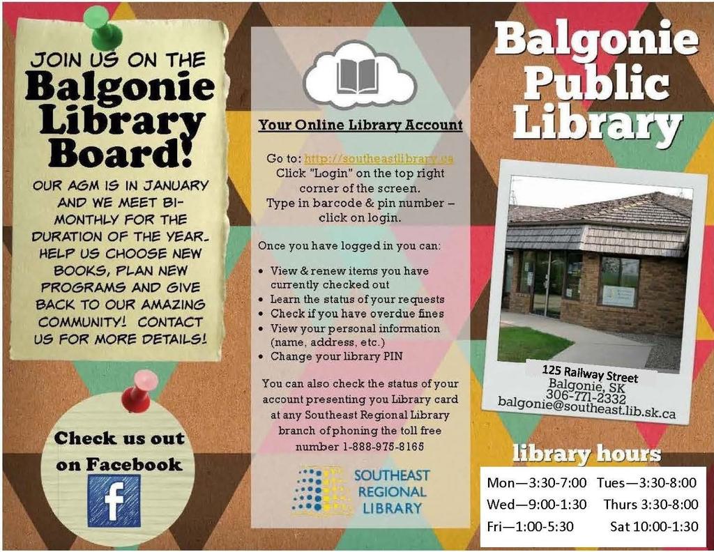 The Balgonie Branch Library would like to: Welcome the new members, and a huge
