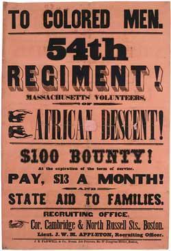 54 th Massachusetts In February 1863, the United States raised its first Army regiment of black