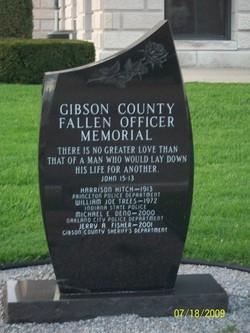 On November 22, 2000 G.C.S.D. Dispatcher Lisa Viton received permission from the Gibson County Commissioners to erect a monument on the south side of the Gibson County Courthouse lawn.