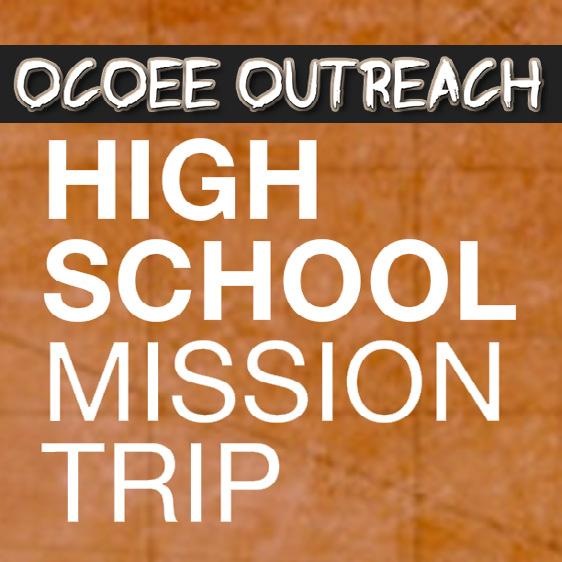 Middle School Mission Trip Thursday, April 13 - Saturday, April 15