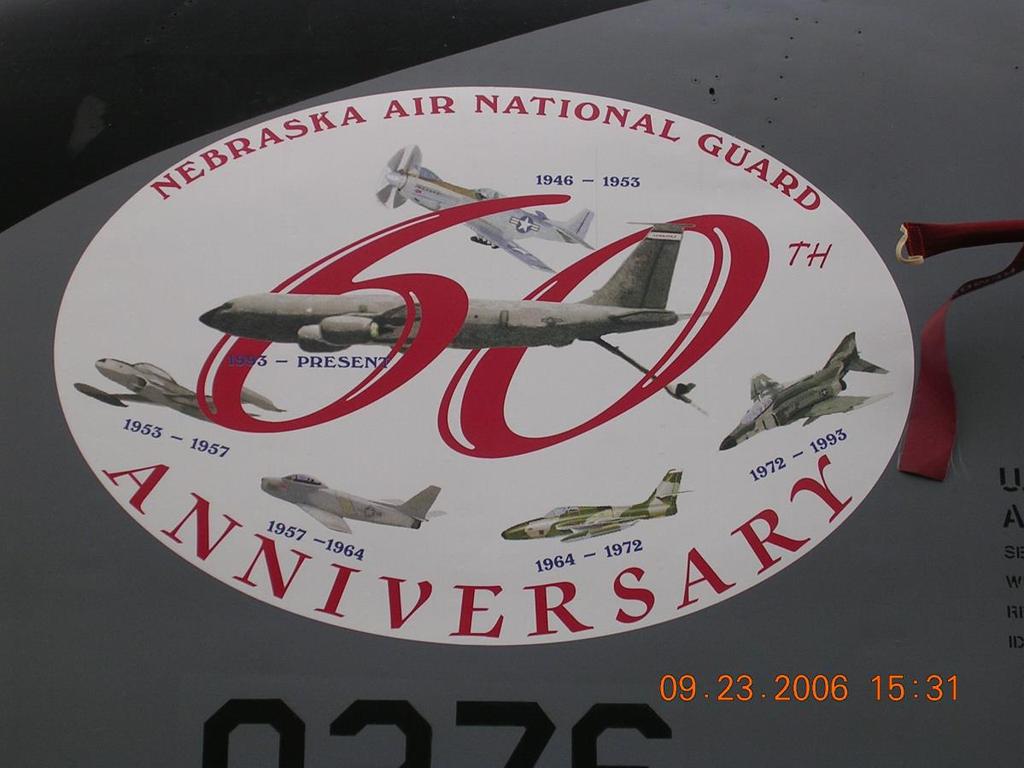 KC-135R 61-0276 with 60 years of the Nebraska Air National Guard nose art in 2006