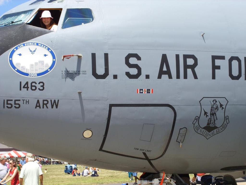 Air Force Week 2008 nose art on KC-135 59-1463 as seen at Offutt AFB in 2008 (John Lanning) KC-135R 60-7988 with the