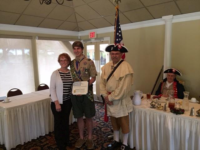P a g e 12 Eagle Scout Month March 12, 2015 L - R: Ladies Auxiliary President Ellie Folk, Eagle Jeremiah Lovestrand, Robert Folk and Jack