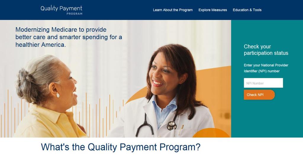 CMS Quality Payment Program Clinician Eligibility Tool For MIPS: www.qpp.cms.