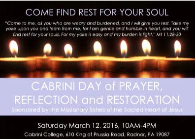 PLEASE JOIN US! Registration is still open* In the spirit of the Jubilee Year of Mercy Where? Cabrini College, Radnor, PA Holy Spirit Library, 2 nd Floor Conference Room When?