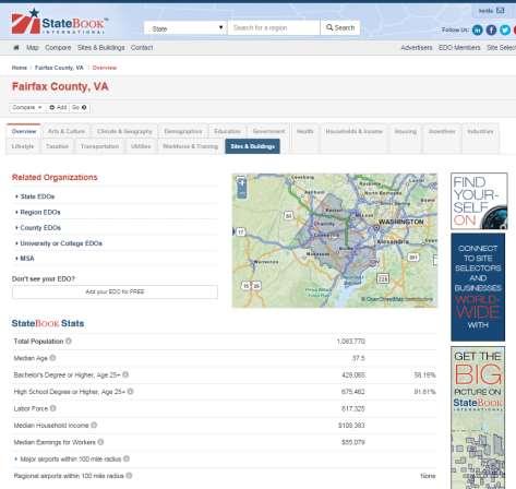 Investor Services: Actionable Information Info Tools: Statebook More than 63,000 data points on U.S. communities, with a powerful map and ability to compare locations.