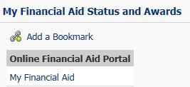 Middle Column Financial Aid and/or Student Accounts Announcements and Calendars c.