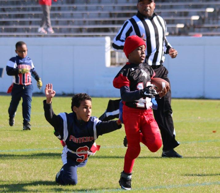 Athletics Tackle Football Players will have an opportunity to learn the rules, skills, and plays associated with playing flag or tackle football.