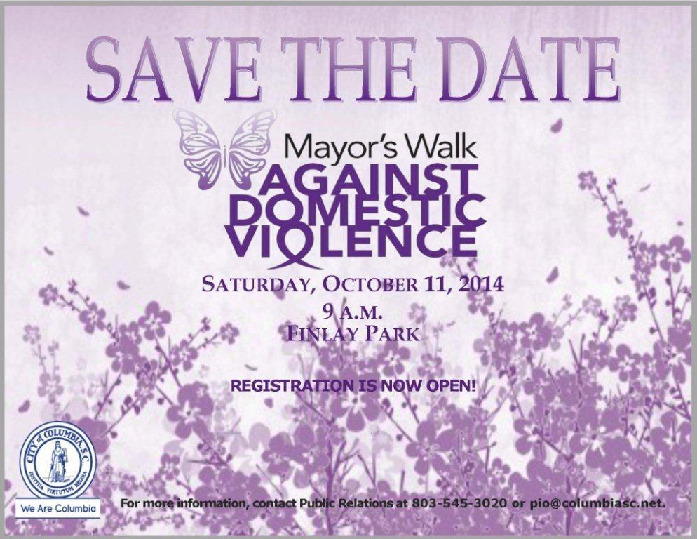 SAVE THE DATE: MAYOR S WALK SAVE AGAINSTDOMESTIC THE DATES!
